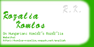 rozalia komlos business card