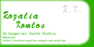 rozalia komlos business card